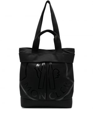 Τσάντα shopper με σχέδιο Moncler μαύρο