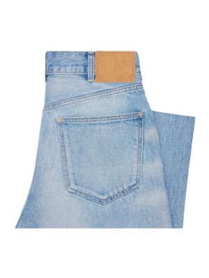 Niebieskie proste jeansy Céline