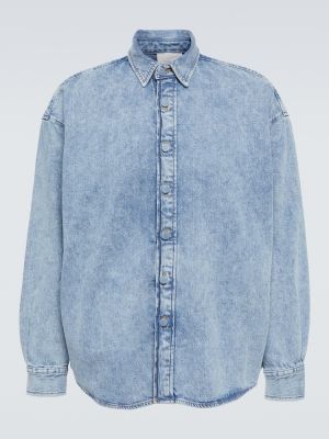 Rifľová košeľa Acne Studios modrá