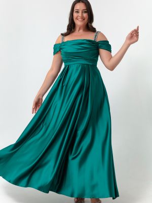 Βραδινό φόρεμα ντραπέ Lafaba πράσινο