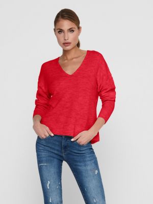 Sweter Jacqueline De Yong czerwony