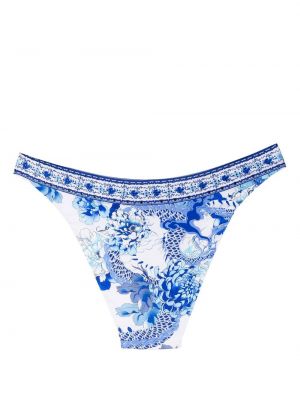 Bikini mit print mit kristallen Camilla blau