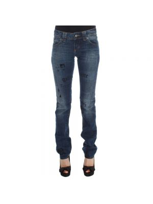 Slim fit skinny jeans ausgestellt John Galliano blau