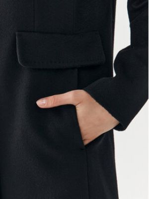 Шерстяное пальто Weekend Max Mara черное
