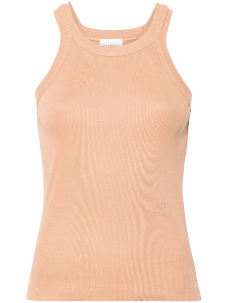 Tanktop med broderier Closed brun