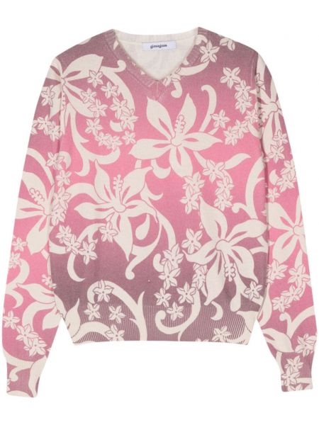 Bombažni pulover s cvetličnim vzorcem Gimaguas