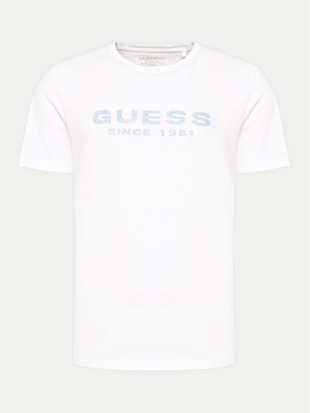 Тениска slim Guess бяло