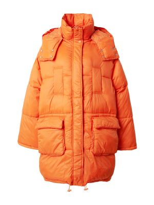 Palton de iarna Topshop portocaliu