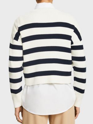 Смугастий пуловер Esprit білий