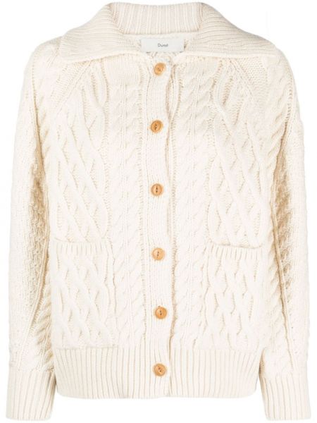 Cardigan di lana di cotone Dunst beige