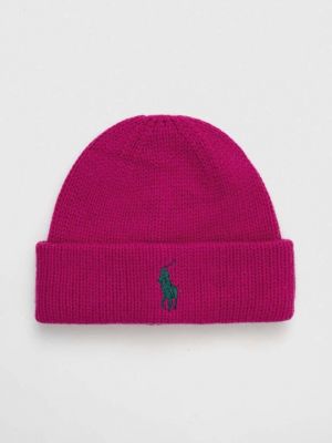 Розовая шерстяная шапка Polo Ralph Lauren