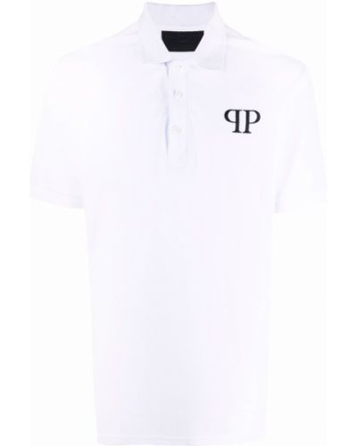 Поло тениска Philipp Plein бяло