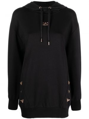 Hoodie Ea7 Emporio Armani svart