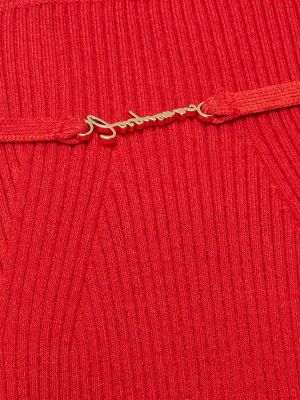 Rochie midi din jerseu Jacquemus roșu