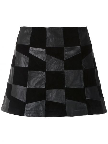 Кожаная шорты юбка Andrea Bogosian, черная