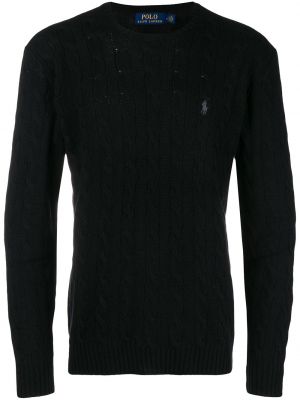 Brodert lang genser Polo Ralph Lauren svart