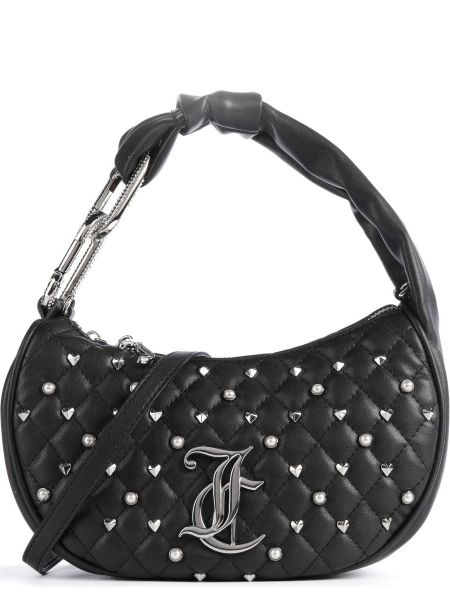 Кожаная сумка с жемчугом из искусственной кожи Juicy Couture черная