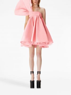 Sukienka koktajlowa asymetryczna Nina Ricci różowa