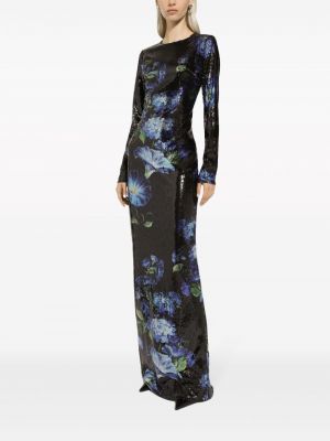 Květinové večerní šaty s potiskem Dolce & Gabbana