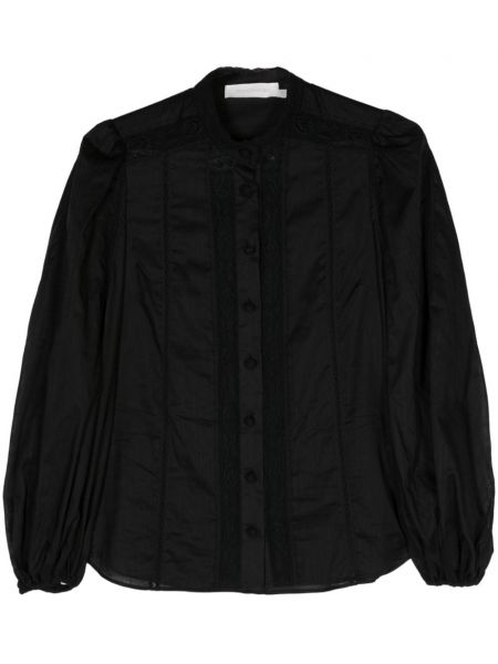 Памучна дълга риза Zimmermann черно