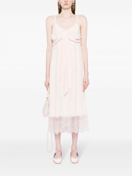 Krajkové šaty Simone Rocha růžové