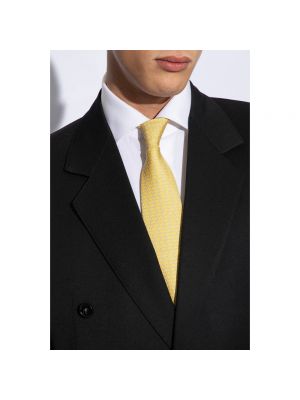 Corbata de seda Salvatore Ferragamo amarillo