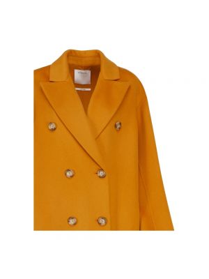 Płaszcz wełniany oversize Sportmax pomarańczowy