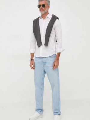 Koszula jeansowa slim fit bawełniana Pepe Jeans biała