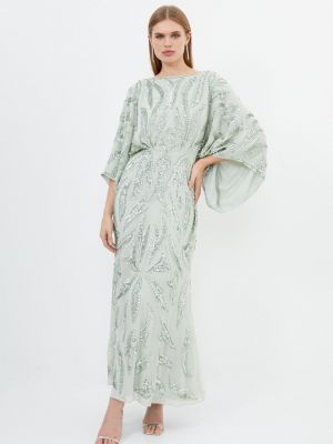 Длинное платье Karen Millen зеленое