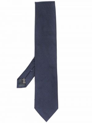 Corbata con bordado de seda Ermenegildo Zegna azul