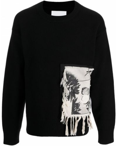 Jersey con estampado de tela jersey con estampado abstracto Jil Sander negro