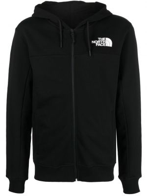 Trykt zip hettegenser The North Face svart