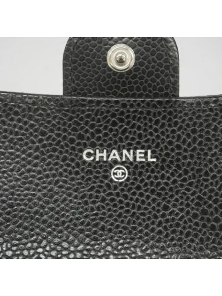 Cartera de cuero retro Chanel Vintage negro