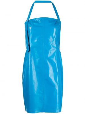Sukienka mini skórzana Drome niebieska