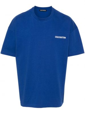 Bavlnené tričko s potlačou Cole Buxton modrá