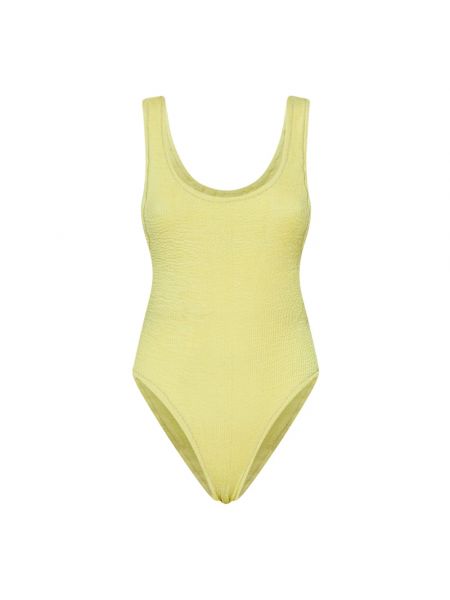 Einteiliger badeanzug mit tiefem ausschnitt Reina Olga gelb