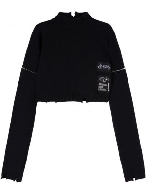 Volneni pulover Ambush črna