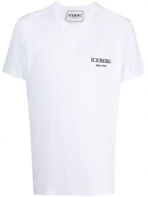 Camiseta con bordado Iceberg blanco