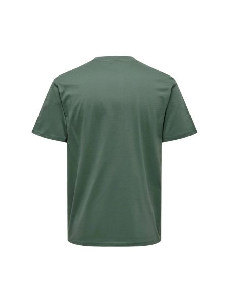 T-shirt aus baumwoll Only & Sons grün
