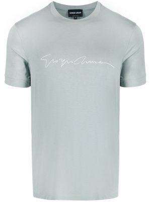 T-shirt con stampa Giorgio Armani grigio