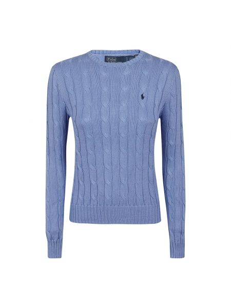 Dzianinowy sweter Polo Ralph Lauren niebieski