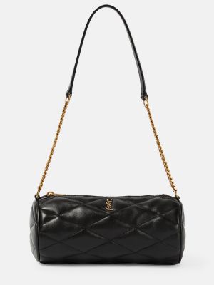 Borsa a spalla di pelle Saint Laurent nero