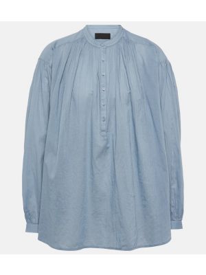 Blusa de algodón Nili Lotan azul