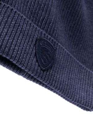 Bonnet en laine avec applique Blauer bleu