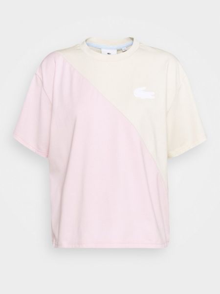 Koszulka z nadrukiem Lacoste Live różowa