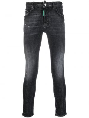 Skinny fit-jeans med sliten Dsquared2 svart