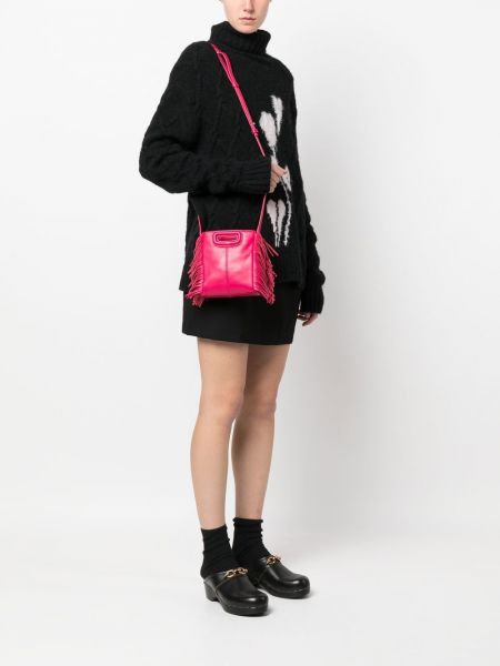 Shopper handtasche mit fransen Maje pink