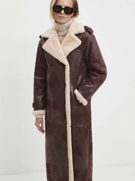 Пальто Answear Lab коричневое