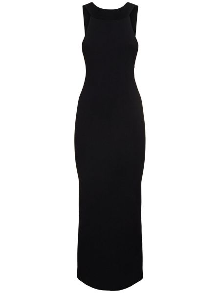 Viskózové dlouhé šaty Khaite čierna