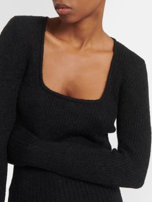 Moherowy sweter Jacquemus czarny